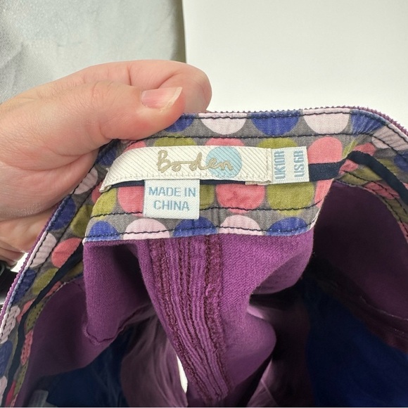 Boden Purple Corduroy A Line Career Business Skirt Size 6 - Picture 4 of 4
